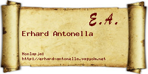 Erhard Antonella névjegykártya